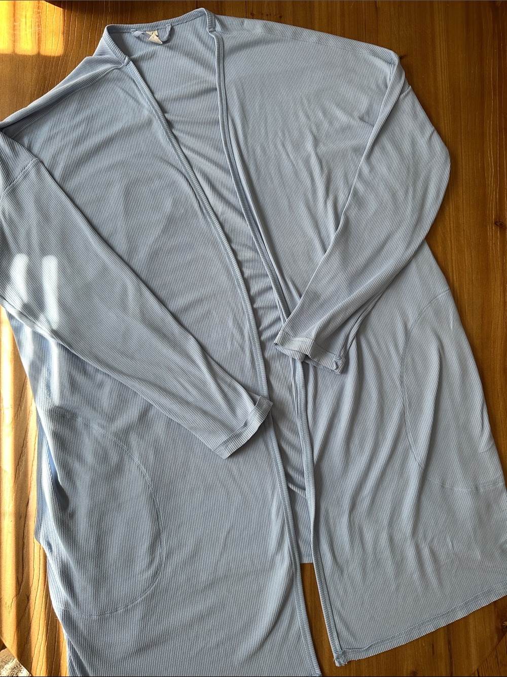 Free People Blue Ribbed Lounge Cardigan Robe - Picture 5 of 9